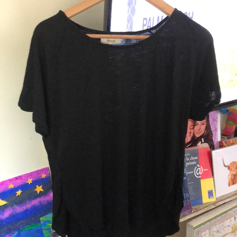 MADEWELL FLOWY BLACK SHIRT